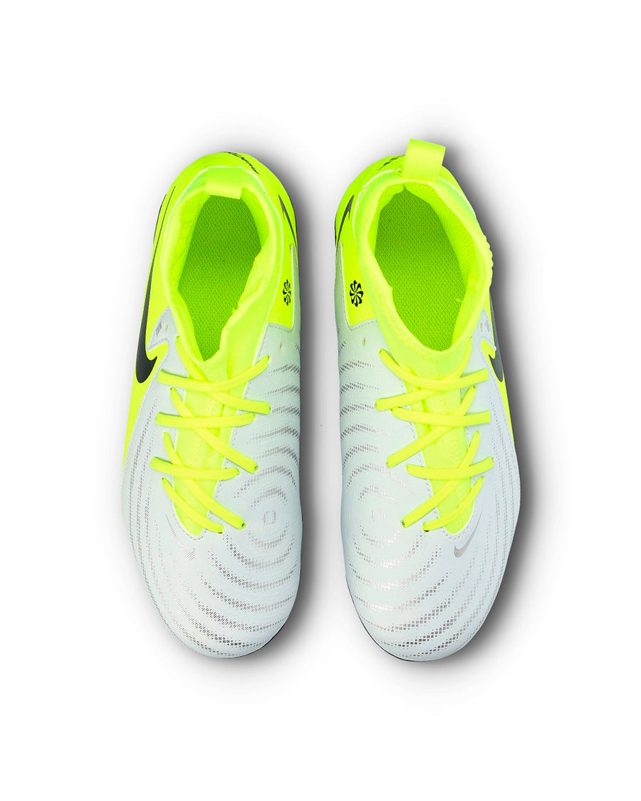 Bota Phantom Luna II Academy FG/MG Niño Mtlc Silver-Black-Volt